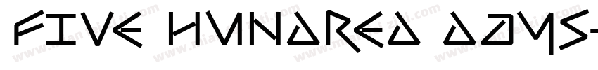 five hundred days字体转换
